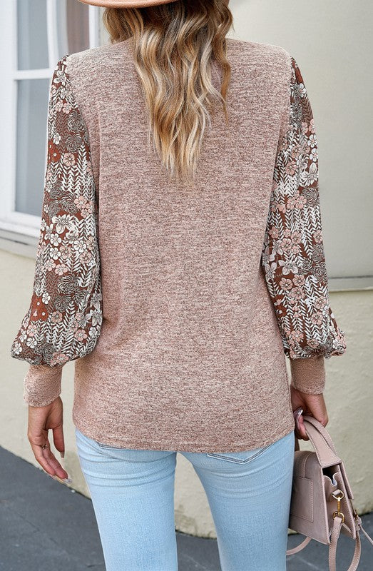 Anna Kaci Leopard Bishop Sleeve Sweater - Roulhac Fashion Boutique