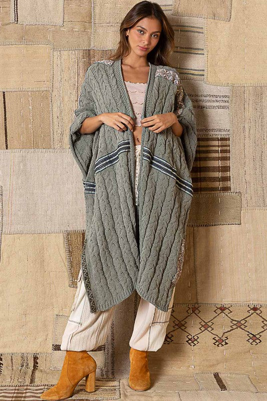 POL Sleeveless Relaxed Fit Open Front Thick Cardigan - Roulhac Fashion Boutique