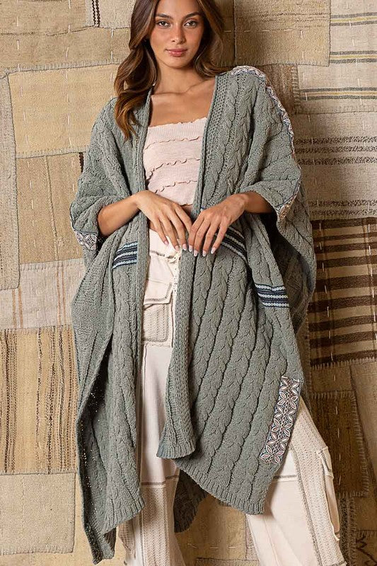 POL Sleeveless Relaxed Fit Open Front Thick Cardigan - Roulhac Fashion Boutique