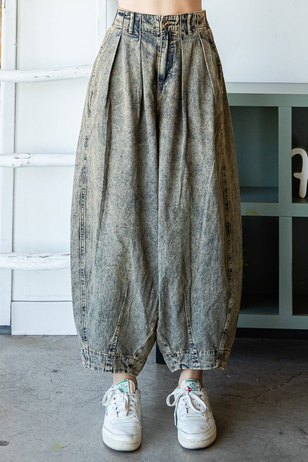 Oli & Hali Washed Baggy Relaxed Fit Pants
